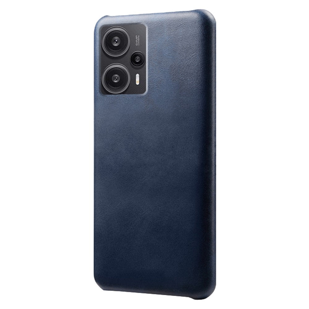 For Xiaomi Redmi Note 12 Turbo / Poco F5 5G PU Leather Coated PC Phone Case Calf Texture Anti-drop Cover
