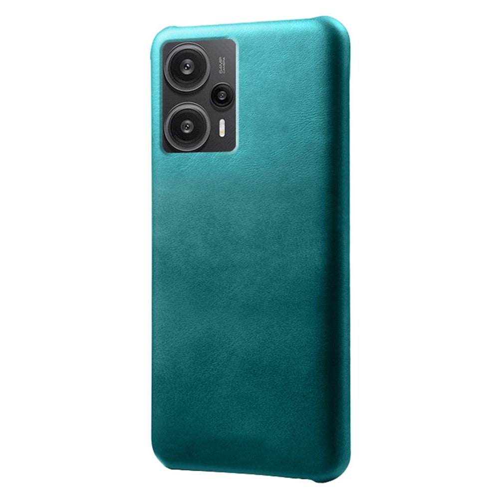 For Xiaomi Redmi Note 12 Turbo / Poco F5 5G PU Leather Coated PC Phone Case Calf Texture Anti-drop Cover