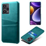 For Xiaomi Redmi Note 12 Turbo / Poco F5 5G Phone Case Dual Card Slots Leather Coated PC Phone Cover