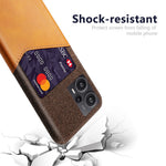 Card Holder Case for Xiaomi Redmi Note 12 Turbo / Poco F5 5G , Cloth Texture Leather Coated PC Phone Cover