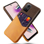 For Xiaomi Redmi Note 12S 4G Card Holder Phone Case Cloth Texture Leather Coated PC Cover