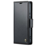 For Samsung Galaxy S21+ 5G Leather Case CASEME 023 RFID Blocking 3 Card Slot Mobile Cover