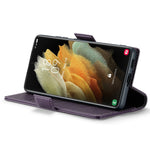 Til Samsung Galaxy S21 Ultra 5G lædercover CASEME 023 RFID-blokerende mobilcover med 3 kortlommer