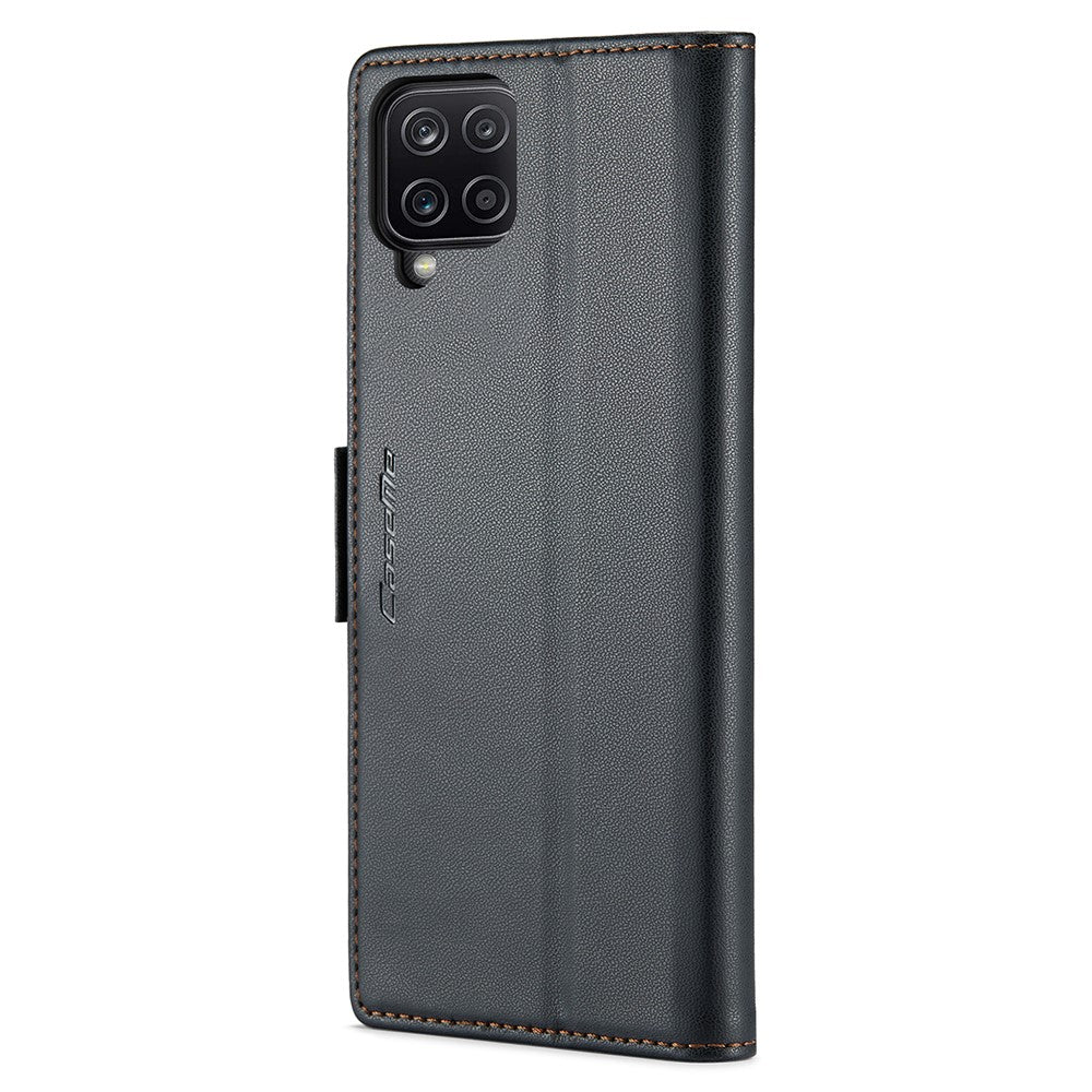 Läderfodral för Samsung Galaxy A12 CASEME 023 RFID-blockerande mobilskal med 3 kortplatser