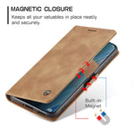 CASEME 013-serien för Huawei P60 Art PU-läderfodral med stativ och stötsäkert mobilfodral