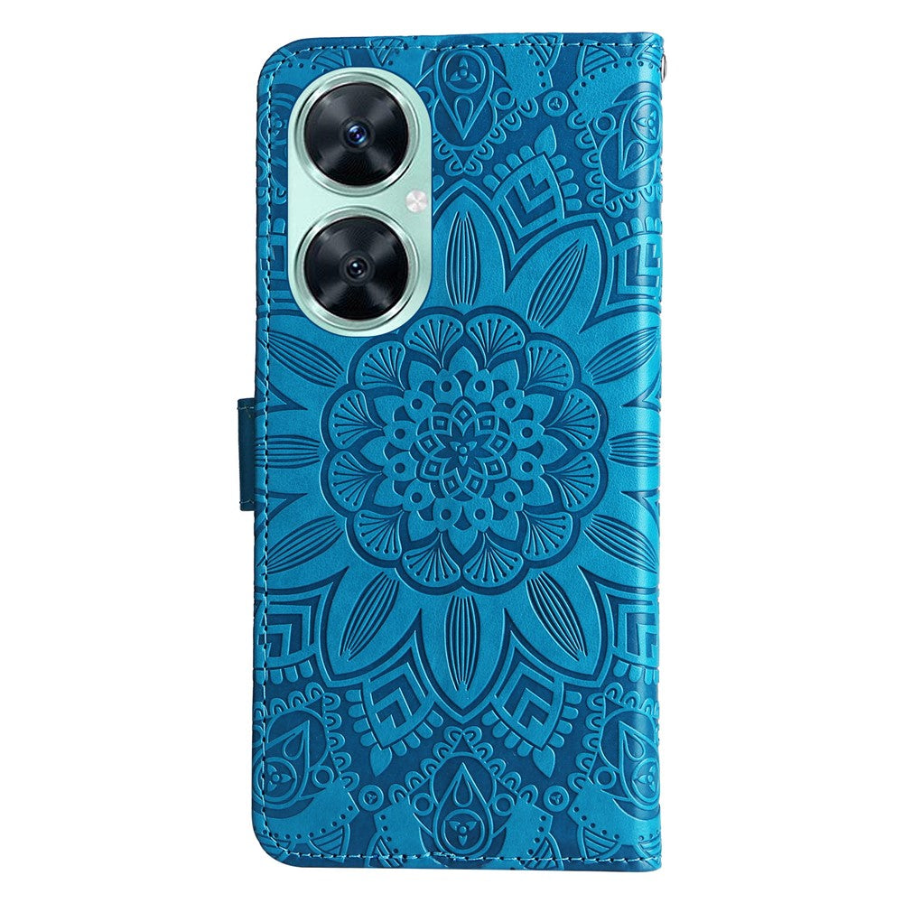 For Huawei nova 11i / Maimang 20 / Enjoy 60 Pro Sunflower Imprinted Stand PU Leather Cover Wallet Case