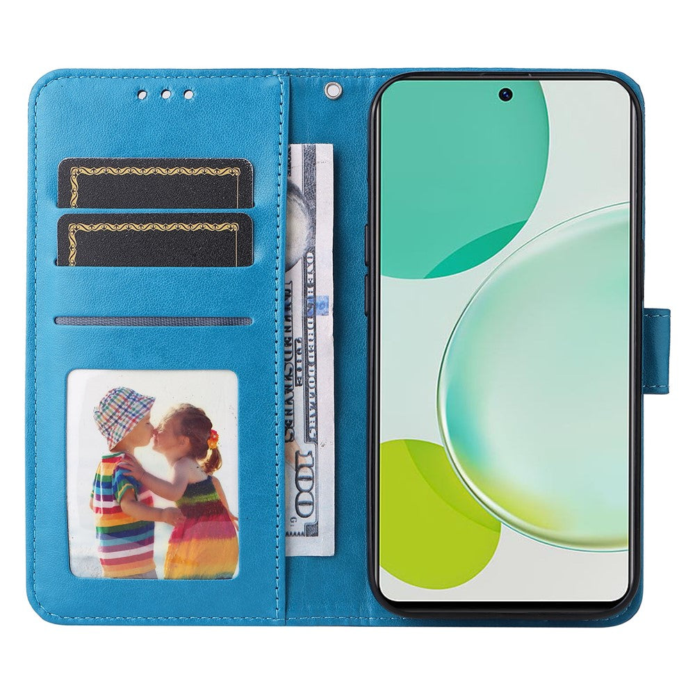 For Huawei nova 11i / Maimang 20 / Enjoy 60 Pro Sunflower Imprinted Stand PU Leather Cover Wallet Case