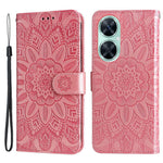 For Huawei nova 11i / Maimang 20 / Enjoy 60 Pro Sunflower Imprinted Stand PU Leather Cover Wallet Case