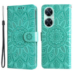 For Huawei nova 11i / Maimang 20 / Enjoy 60 Pro Sunflower Imprinted Stand PU Leather Cover Wallet Case