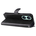 For Huawei nova 11i / Enjoy 60 Pro / Maimang 20 Calf Texture Leather Phone Case Zipper Pocket Wallet Flip Cover with Stand