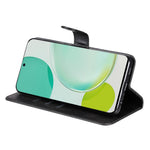 For Huawei nova 11i / Enjoy 60 Pro / Maimang 20 Calf Texture Leather Phone Case Zipper Pocket Wallet Flip Cover with Stand
