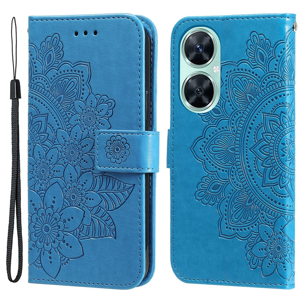 For Huawei nova 11i / Maimang 20 / Enjoy 60 Pro Case Floral Pattern PU Leather Wallet Stand Phone Cover