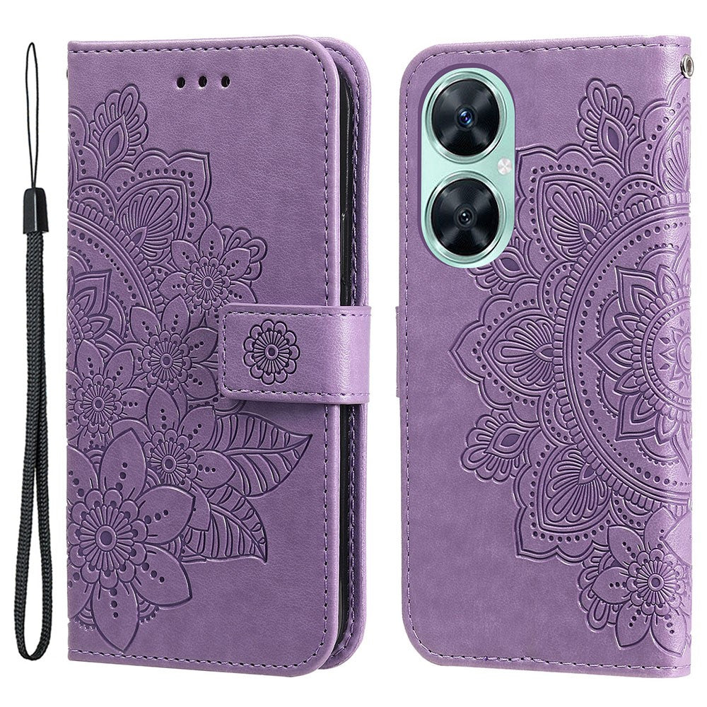 For Huawei nova 11i / Maimang 20 / Enjoy 60 Pro Case Floral Pattern PU Leather Wallet Stand Phone Cover