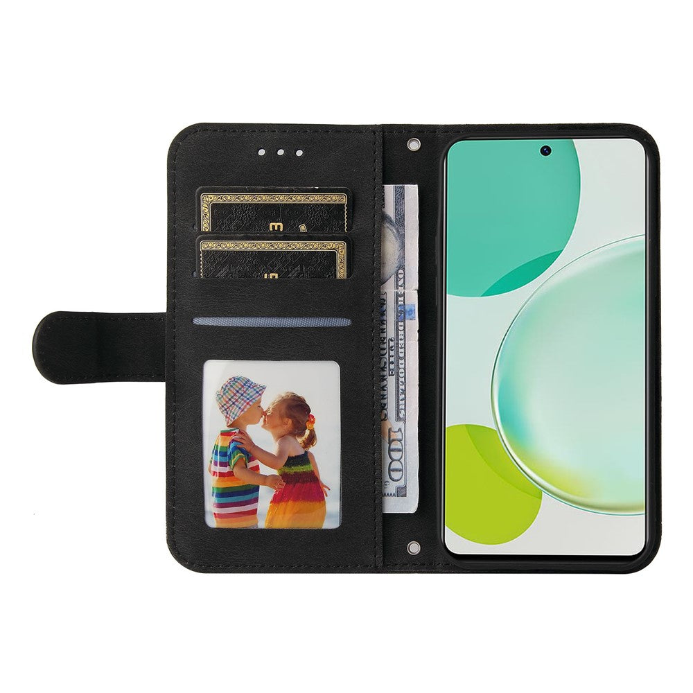 Huawei nova 11i / Maimang 20 / Enjoy 60 Pro Läderplånboksfodral Skin Touch mobilskal Stativ med Rem