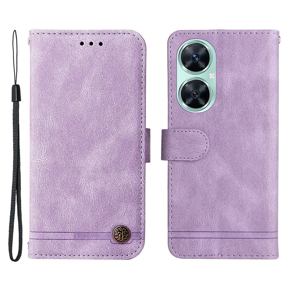 Huawei nova 11i / Maimang 20 / Enjoy 60 Pro Läderplånboksfodral Skin Touch mobilskal Stativ med Rem