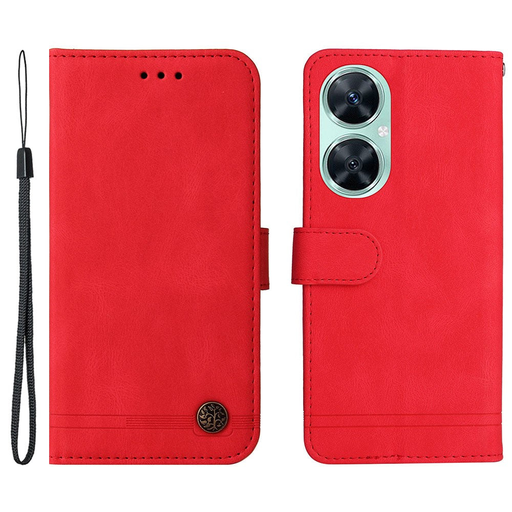 Huawei nova 11i / Maimang 20 / Enjoy 60 Pro Läderplånboksfodral Skin Touch mobilskal Stativ med Rem