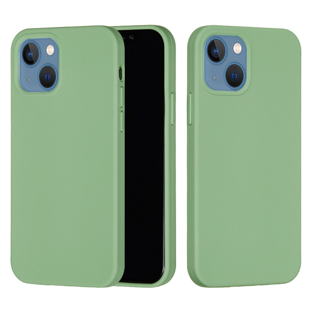iPhone 15 Plus flytande silikon fallskyddande mobilskal mjukt foder bakstycke