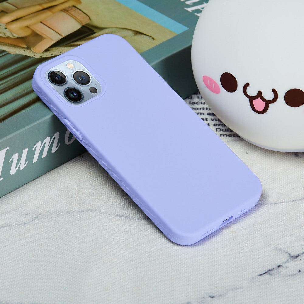 For iPhone 15 Pro Max Liquid Silicone Soft Lining Back Cover Anti-drop Phone Case