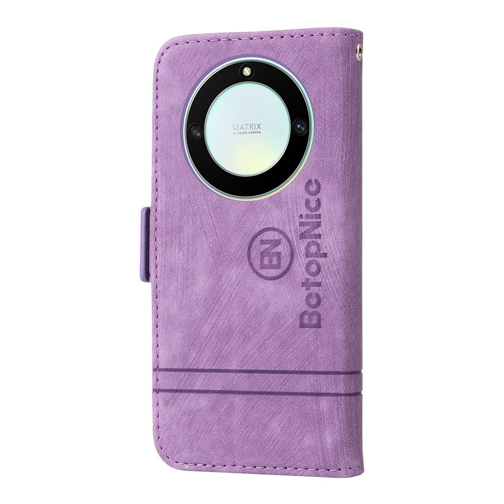 BETOPNICE 001 For Honor X9a 5G / X40 5G / Magic5 Lite 5G Shockproof Case Stitching Imprinted PU Leather Wallet Phone Cover
