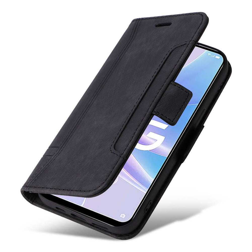 BETOPNICE 001 For Oppo A58 5G / A78 5G PU Leather Flip Cover Stitching Imprinted Wallet Phone Case