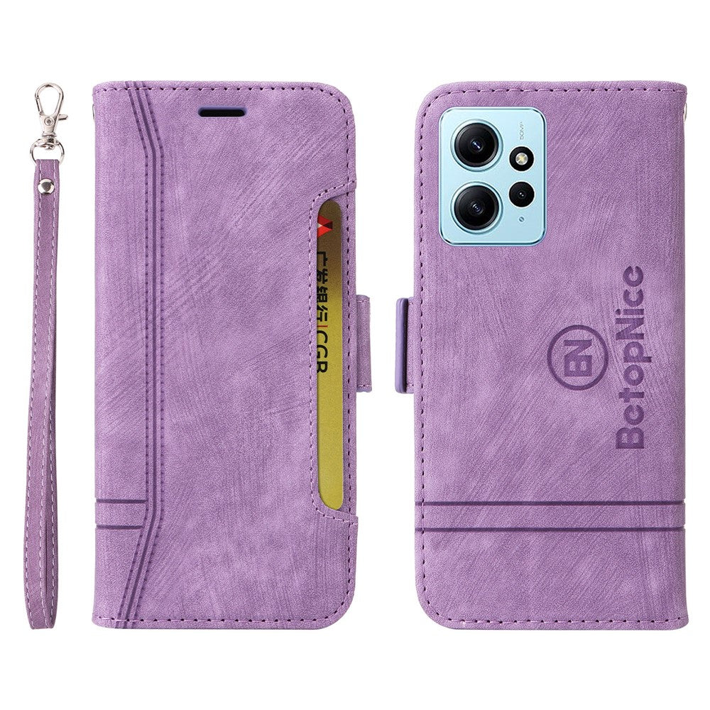 BETOPNICE 001 Shockproof Case for Xiaomi Redmi Note 12 4G Anti-Drop PU Leather Phone Cover