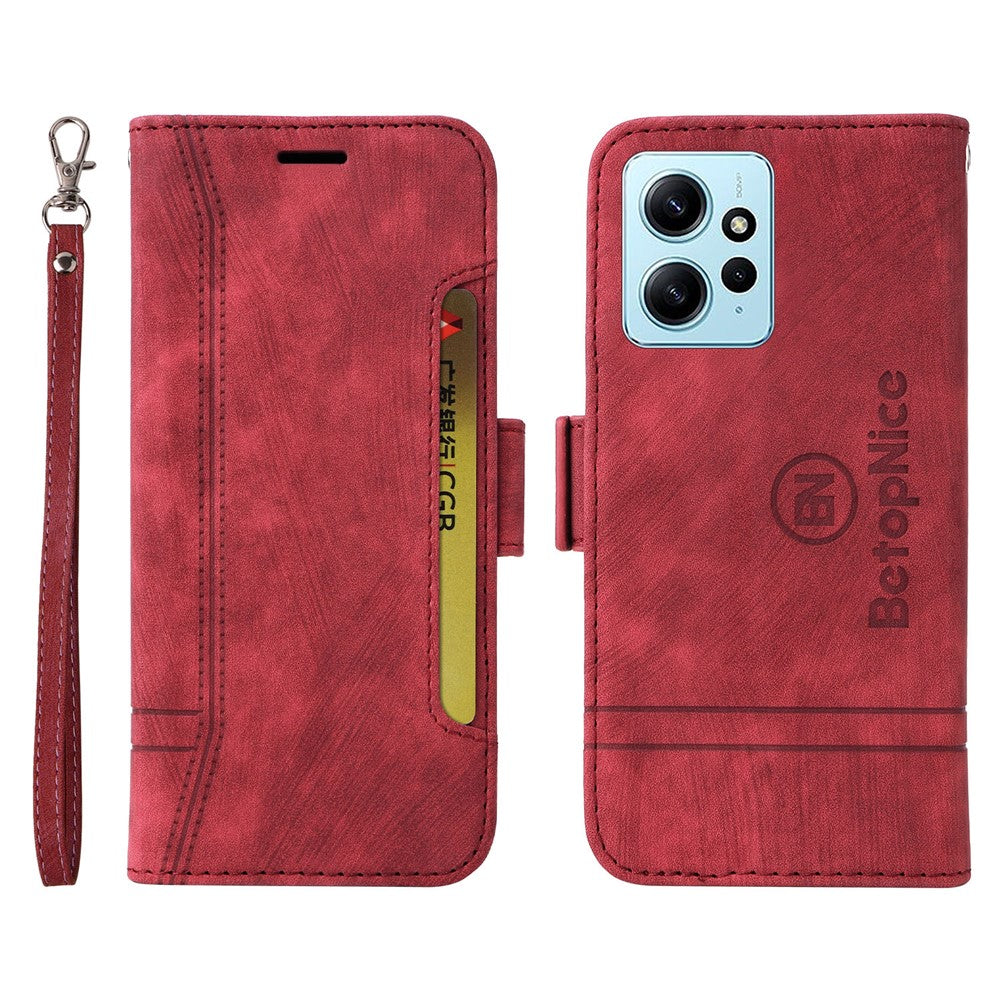 BETOPNICE 001 Shockproof Case for Xiaomi Redmi Note 12 4G Anti-Drop PU Leather Phone Cover