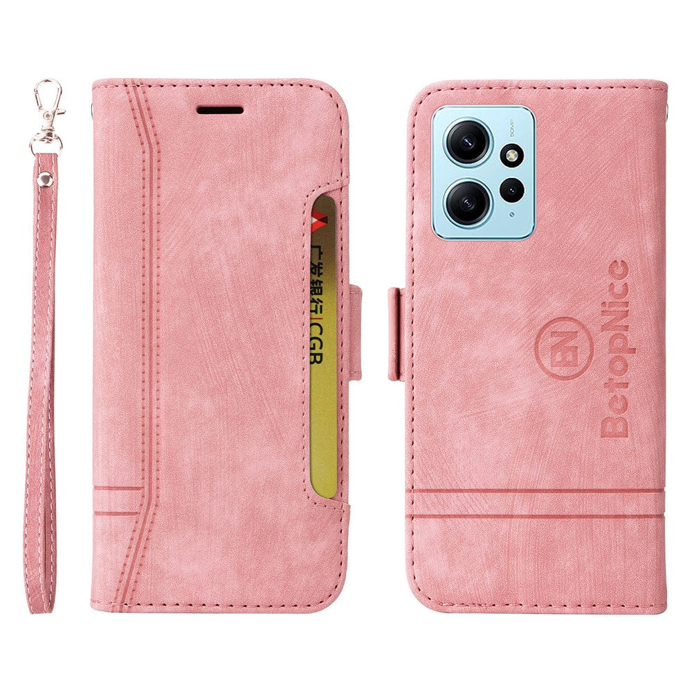 BETOPNICE 001 Shockproof Case for Xiaomi Redmi Note 12 4G Anti-Drop PU Leather Phone Cover