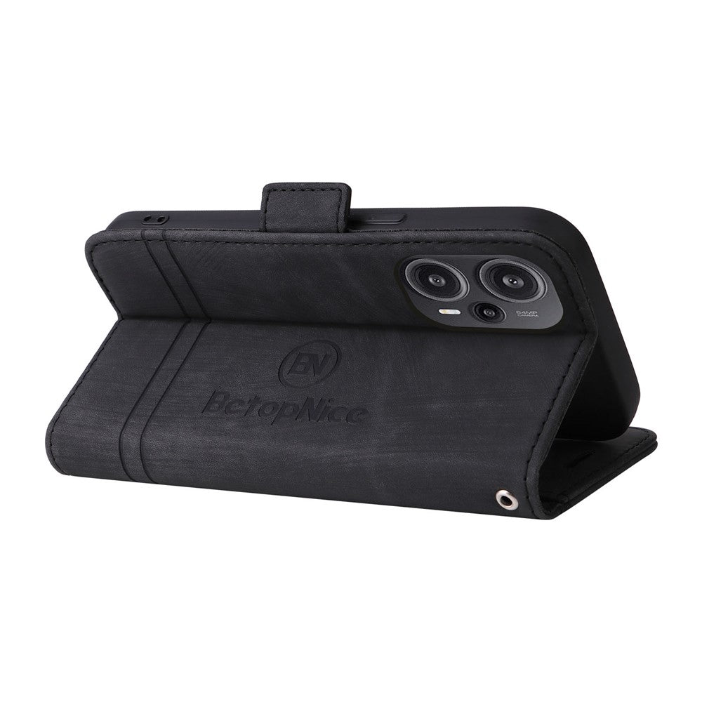 BETOPNICE 001 For Xiaomi Redmi Note 12 Turbo / Poco F5 5G PU Leather Wallet Cover Anti-Scratch Protective Phone Case