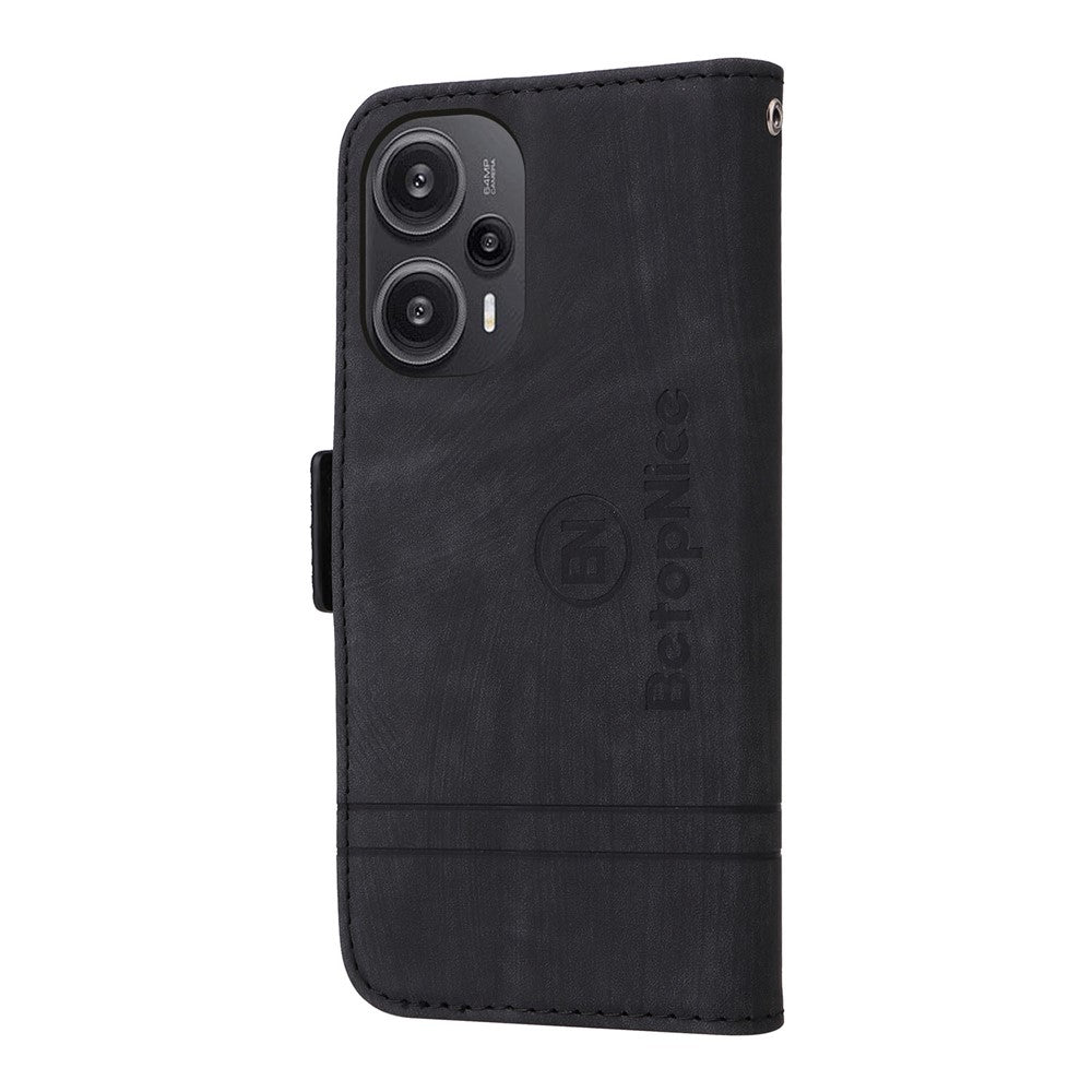 BETOPNICE 001 For Xiaomi Redmi Note 12 Turbo / Poco F5 5G PU Leather Wallet Cover Anti-Scratch Protective Phone Case