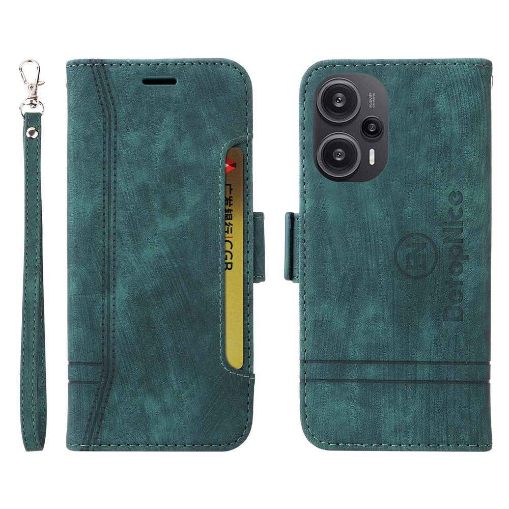 BETOPNICE 001 For Xiaomi Redmi Note 12 Turbo / Poco F5 5G PU Leather Wallet Cover Anti-Scratch Protective Phone Case