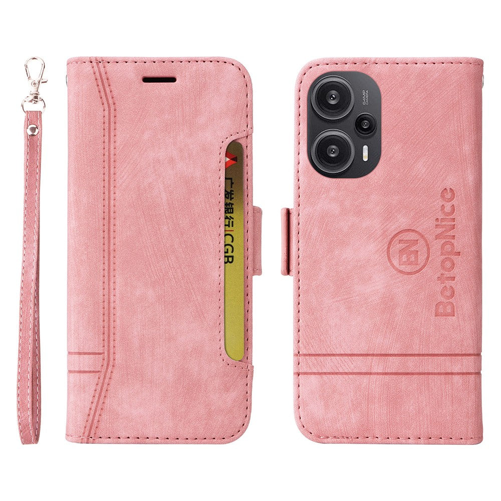 BETOPNICE 001 For Xiaomi Redmi Note 12 Turbo / Poco F5 5G PU Leather Wallet Cover Anti-Scratch Protective Phone Case