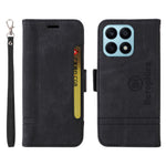 BETOPNICE 001 For Honor X8a 4G Imprinted Line Anti-drop Phone Case PU Leather Wallet Stand Cover