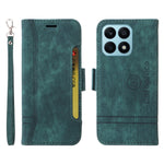 BETOPNICE 001 For Honor X8a 4G Imprinted Line Anti-drop Phone Case PU Leather Wallet Stand Cover