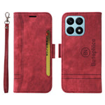 BETOPNICE 001 For Honor X8a 4G Imprinted Line Anti-drop Phone Case PU Leather Wallet Stand Cover