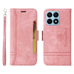 BETOPNICE 001 For Honor X8a 4G Imprinted Line Anti-drop Phone Case PU Leather Wallet Stand Cover