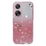 KADEM For Oppo A98 5G Phone Case Glitter Rhinestone Gradient TPU Cover with Carrying Strap