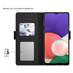 PU Læder + TPU Stativ Etui til Samsung Galaxy A34 5G, Kortlomme Spejl Design Telefoncover