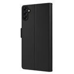PU Læder + TPU Stativ Etui til Samsung Galaxy A34 5G, Kortlomme Spejl Design Telefoncover