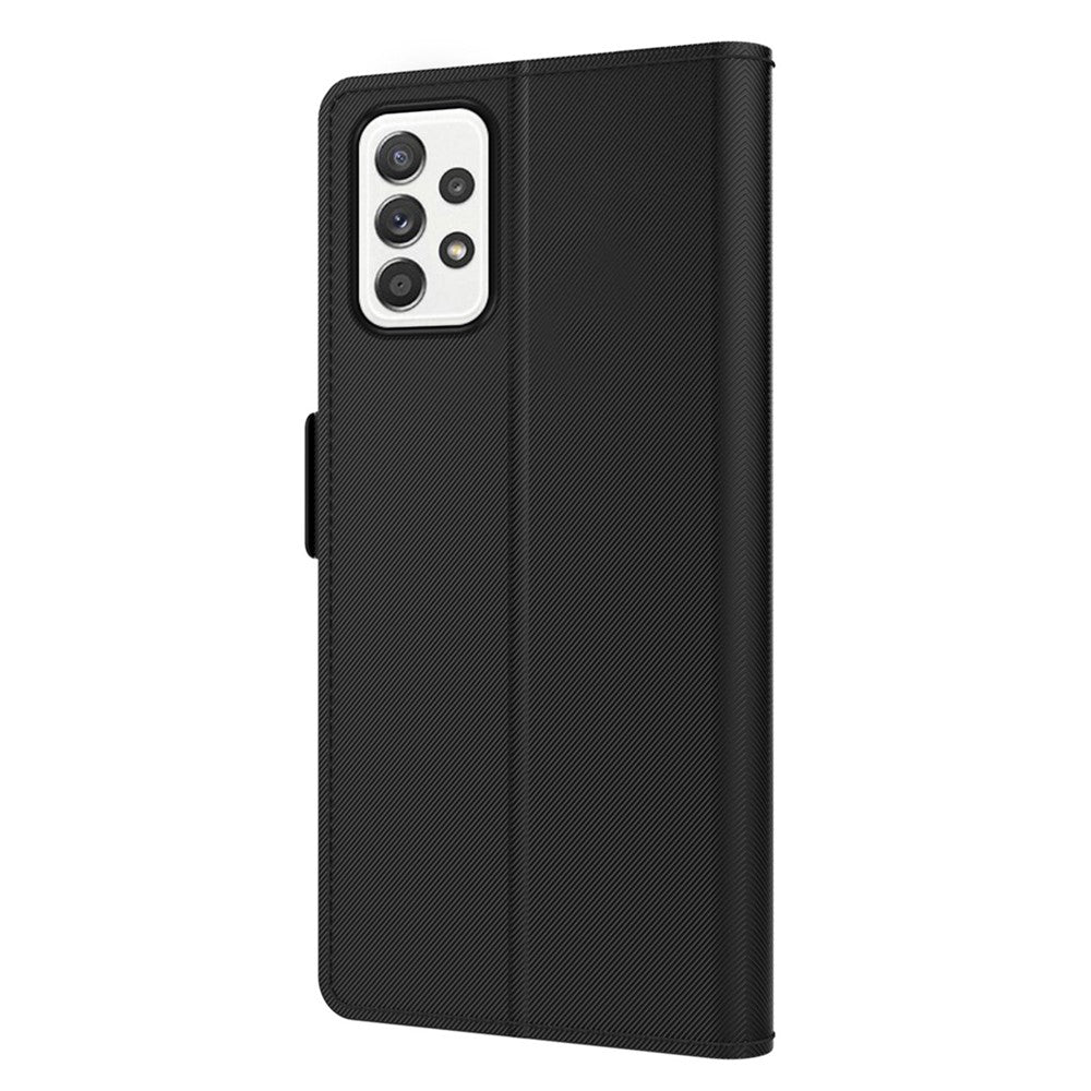 Til Samsung Galaxy A33 5G Stand-etui Spejldesign PU-læder + TPU-kortholder Mobiltelefoncover