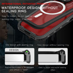 SHELLBOX Dot+ Series IP68 Waterproof Case for iPhone 15 Pro Magnetic PC+TPU Clear Phone Cover Compatible with MagSafe