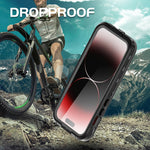 SHELLBOX Dot+ Series IP68 Waterproof Case for iPhone 15 Pro Magnetic PC+TPU Clear Phone Cover Compatible with MagSafe