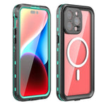 SHELLBOX Dot+ Series Magnetic Case for iPhone 15 Pro Max IP68 Waterproof PC+TPU Clear Phone Shell Compatible with MagSafe
