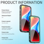 SHELLBOX Dot+ Series Magnetic Case for iPhone 15 Pro Max IP68 Waterproof PC+TPU Clear Phone Shell Compatible with MagSafe