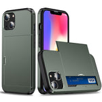 Card Holder Phone Case for iPhone 15 Plus , TPU + PC Dual Layer Anti-drop Phone Cover