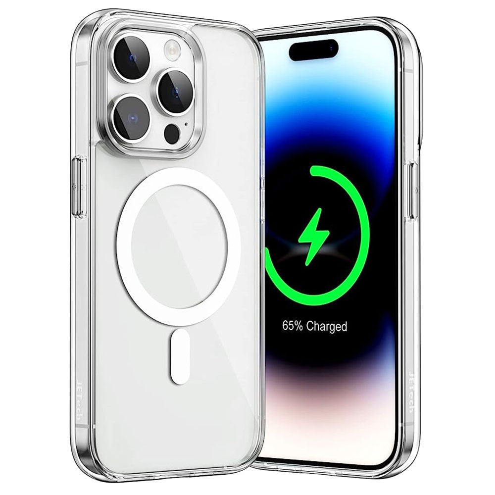 Til iPhone 15 Pro Max Mobiltelfoncover Klart Design Magnetisk Ring Akryl+TPU Telefoncover Kompatibel med MagSafe