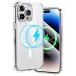 Til iPhone 15 Pro Max Mobiltelfoncover Klart Design Magnetisk Ring Akryl+TPU Telefoncover Kompatibel med MagSafe