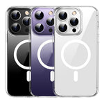 Til iPhone 15 Pro Max Mobiltelfoncover Klart Design Magnetisk Ring Akryl+TPU Telefoncover Kompatibel med MagSafe