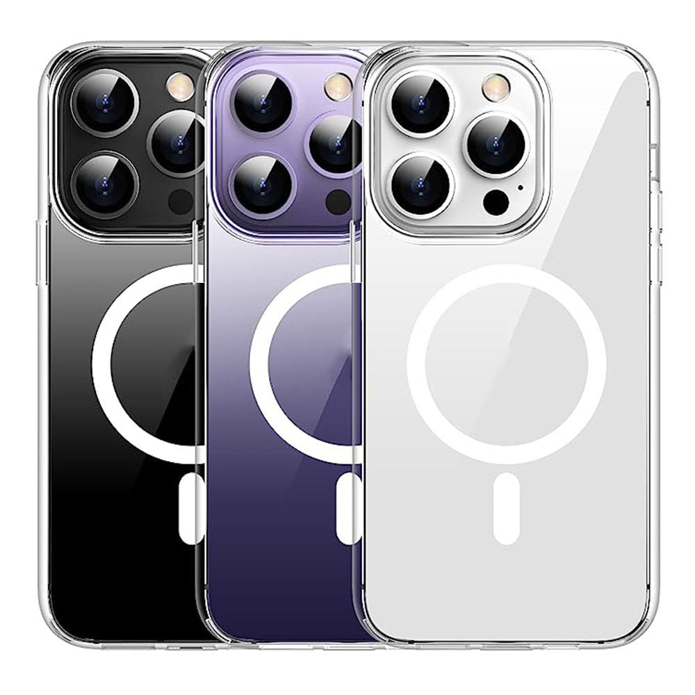 Til iPhone 15 Pro Max Mobiltelfoncover Klart Design Magnetisk Ring Akryl+TPU Telefoncover Kompatibel med MagSafe