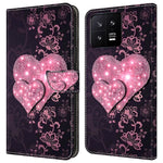 For Xiaomi 13 3D Pattern Printing Wallet Case PU Leather Stand Flip Protective Phone Cover