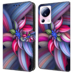 Xiaomi 13 Lite / Civi 2 5G PU-lädermobilskal 3D-mönsterutskrift Stativ Flip-plånboksfodral